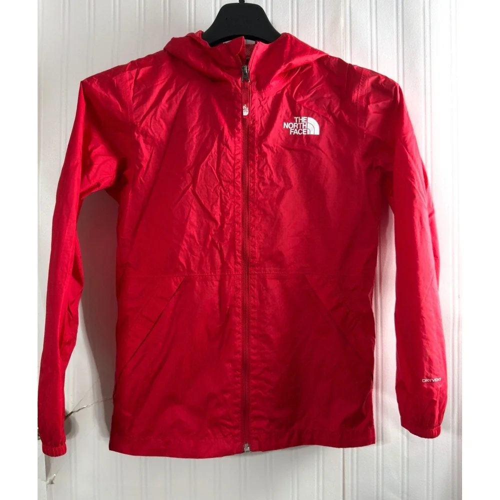 The North Face Boys Red Resolve Reflective Waterproof‎ Rain Jacket L 14/16